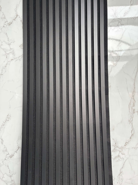 Akustikpaneel Schwarz 280 × 60 cm – modernes Wanddesign