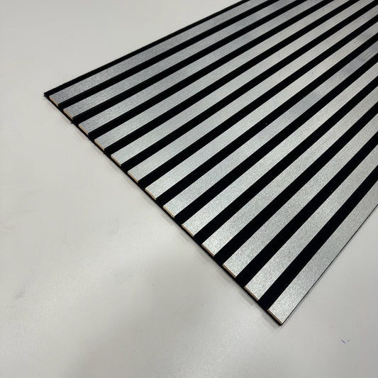 Akustikpaneel Silber 275 × 60 cm – moderne Wandverkleidung