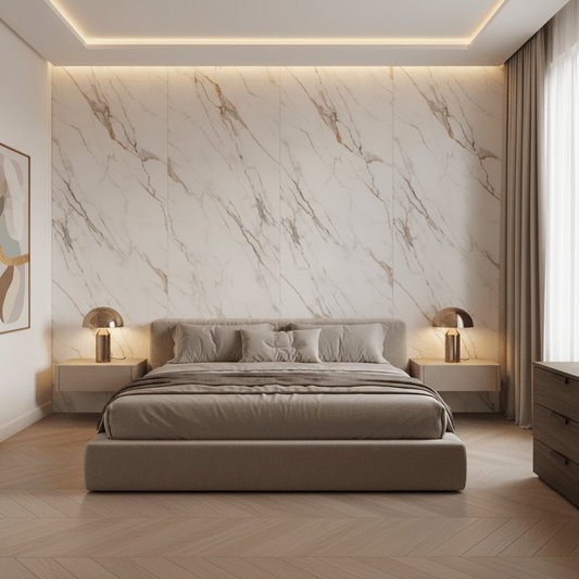 PVC-Paneel Design Carrara Gold 280 cm x 120 cm