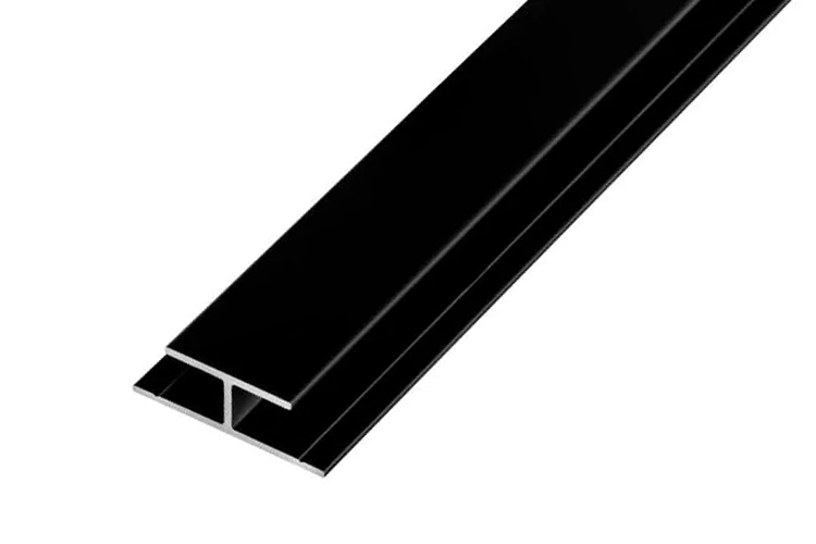 H-Leiste Aluminium Schwarz 270×2,5 cm – eleganter Übergang in Schwarz