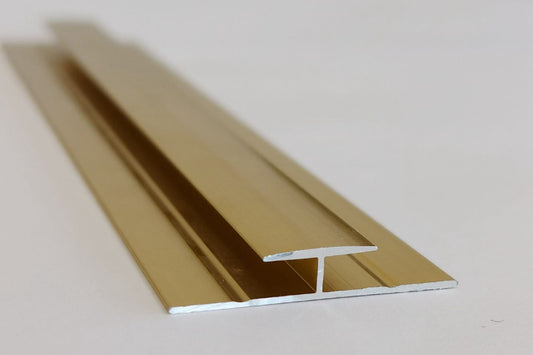 H-Leiste Aluminium Gold 270×2,5 cm – eleganter Übergang