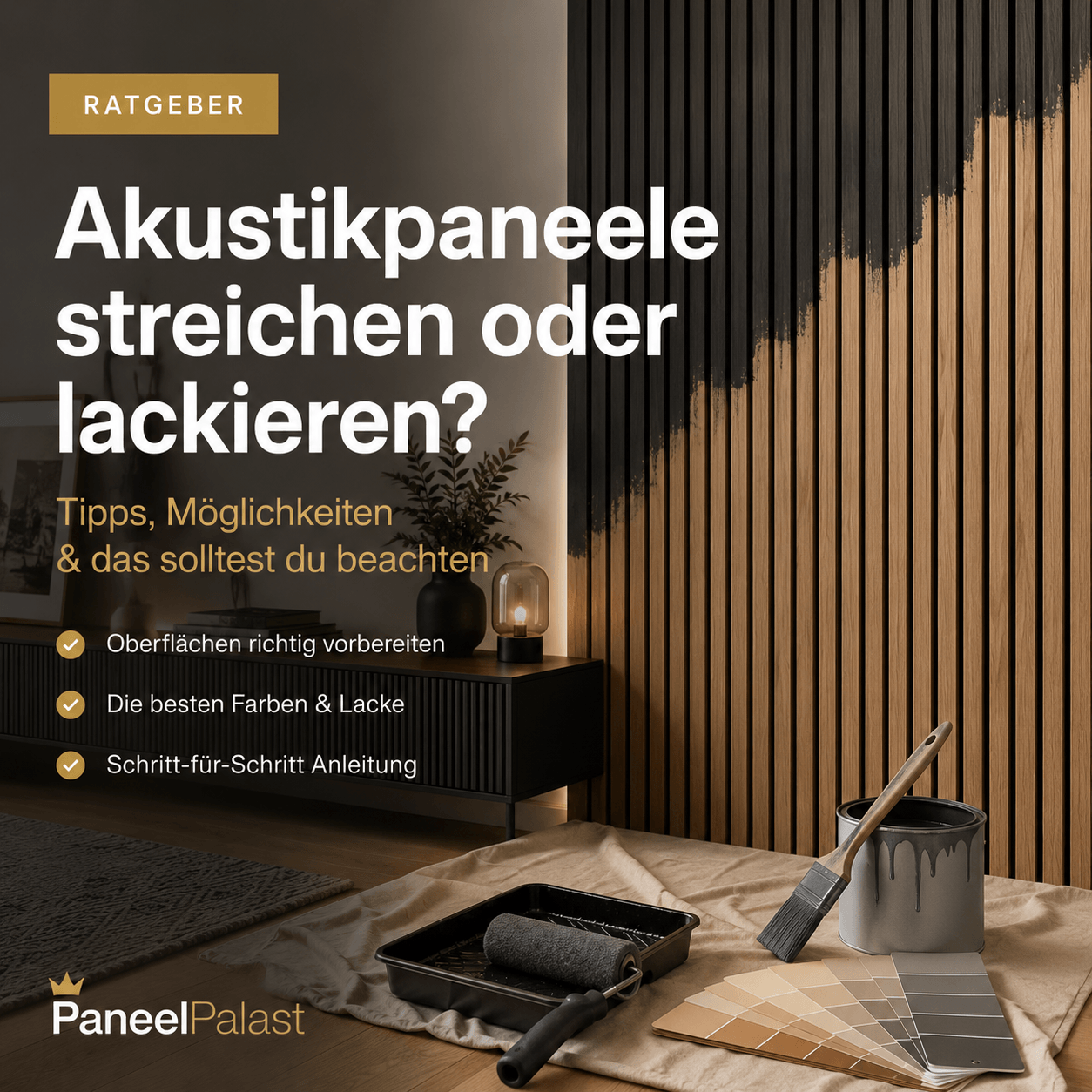 Akustikpaneele streichen oder lackieren – Tipps & Möglichkeiten