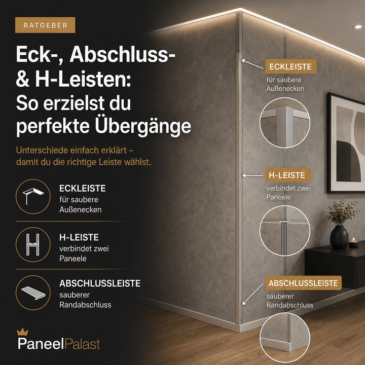 Eck-, Abschluss- und H-Leisten: So erzielst du perfekte Übergänge