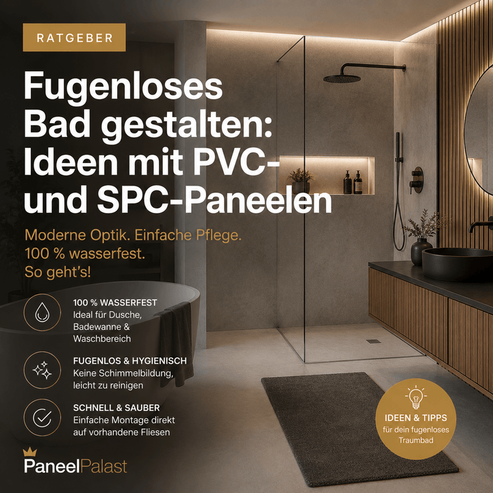 Fugenloses Bad gestalten – Ideen mit PVC- und SPC-Paneelen