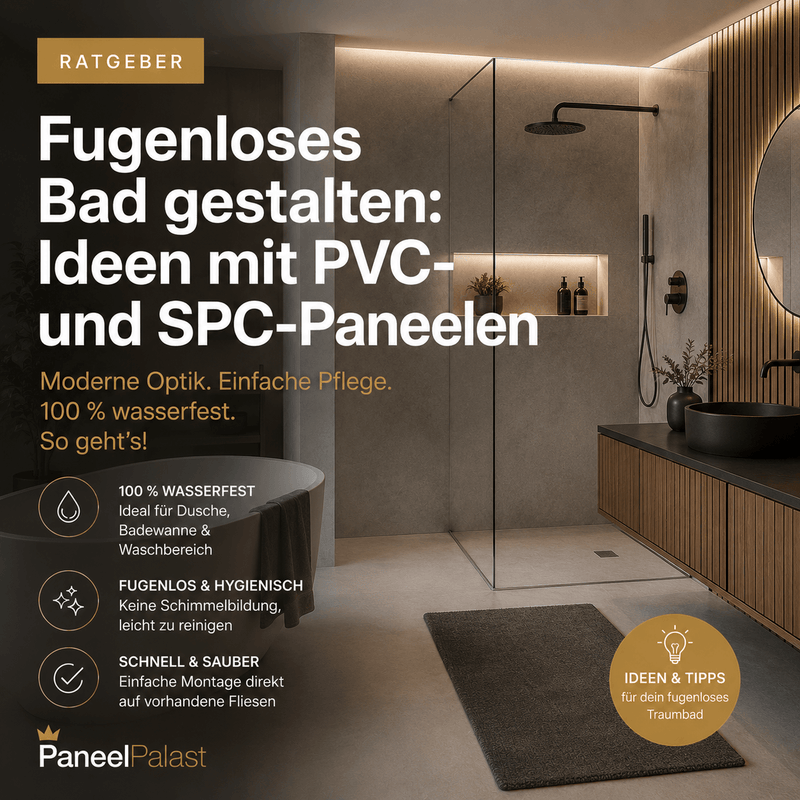 Fugenloses Bad gestalten – Ideen mit PVC- und SPC-Paneelen