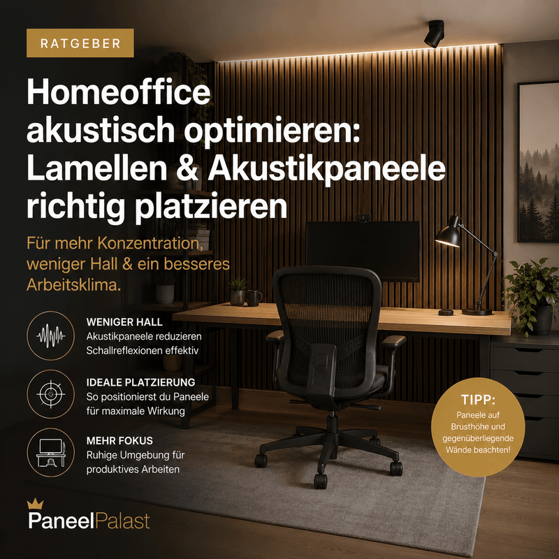 Homeoffice akustisch optimieren – Lamellen & Akustikpaneele richtig platzieren