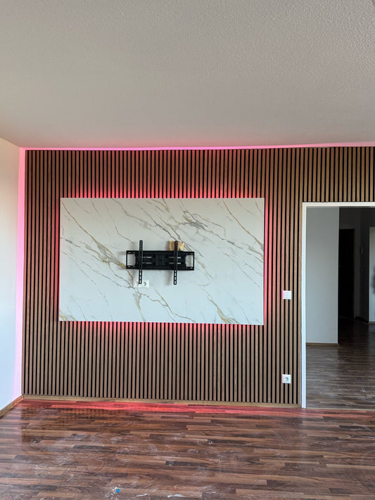 PVC-Paneel Design Carrara Gold 280 cm x 120 cm