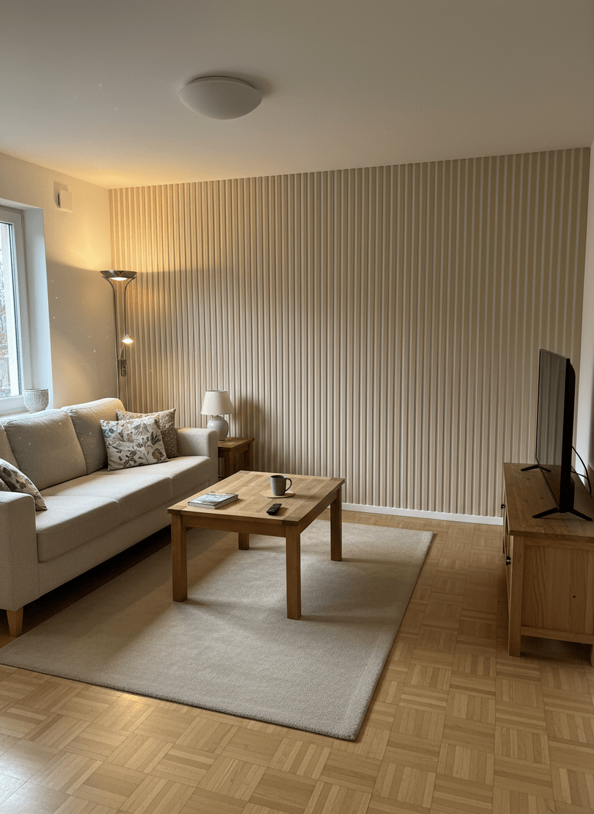 Akustikpaneel Design Beige and White 275 x 60