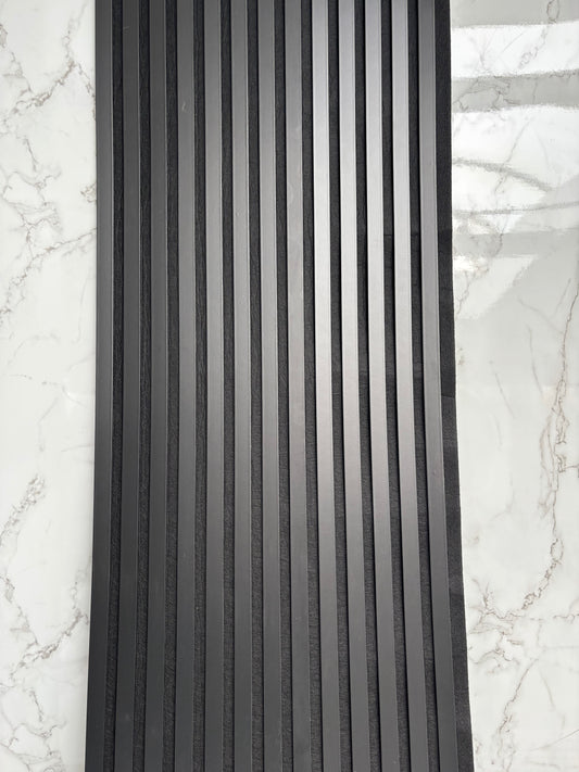Akustikpaneel Schwarz 280 × 60 cm – modernes Wanddesign