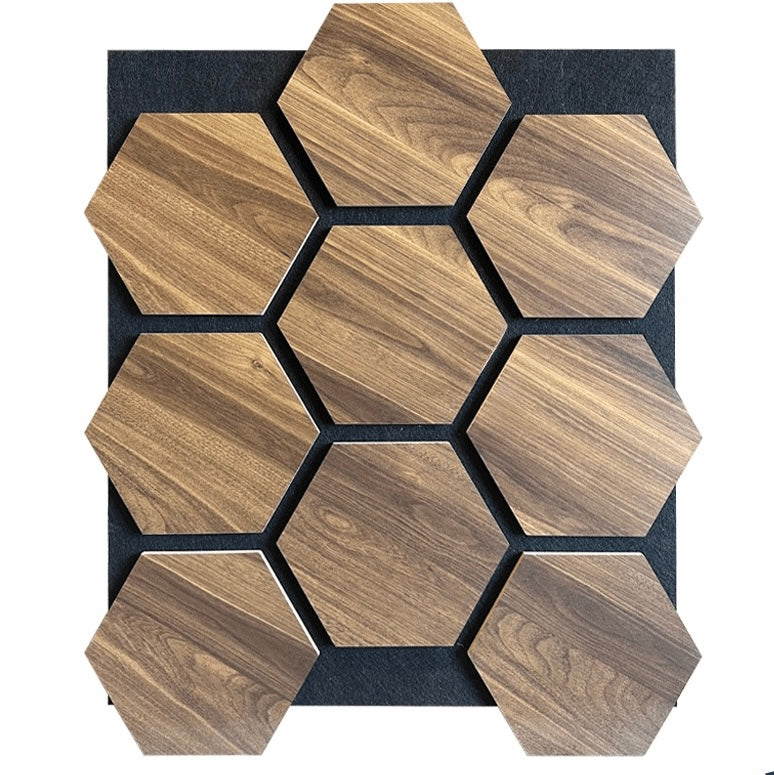 Hexagon Design Walnuss 65x80 cm