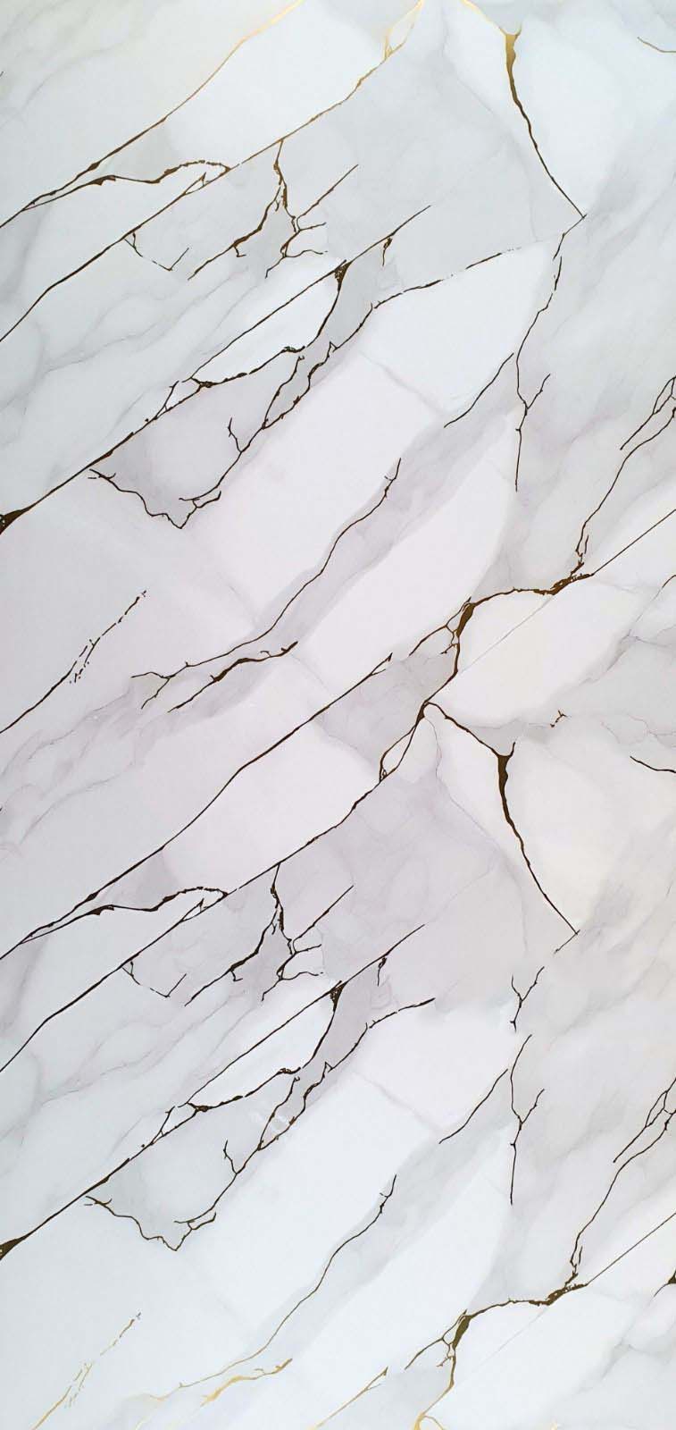 PVC-Paneel Golden Rock 280×122 cm – luxuriöse Marmoroptik mit Gold