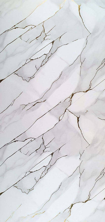 PVC-Paneel Golden Rock 280×122 cm – luxuriöse Marmoroptik mit Gold