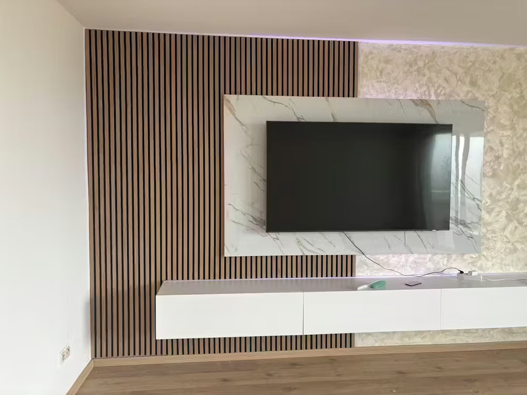 PVC-Paneel Design Carrara Gold 280 cm x 120 cm