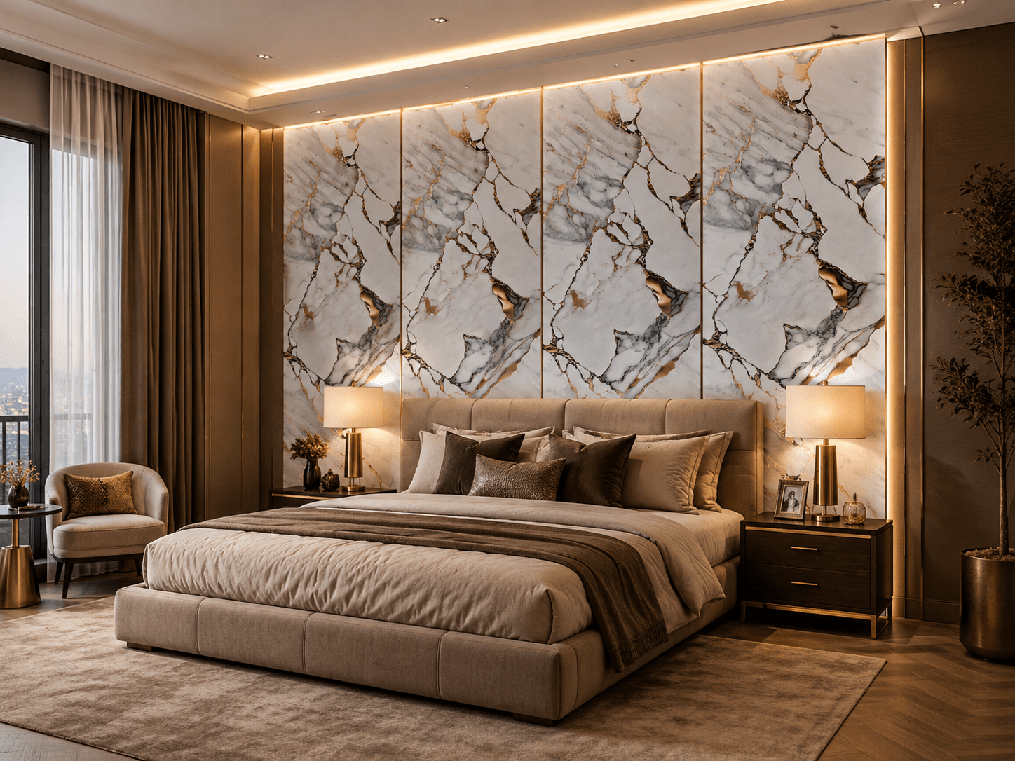 PVC-Paneel Design Golden Drop 260 cm x 122 cm